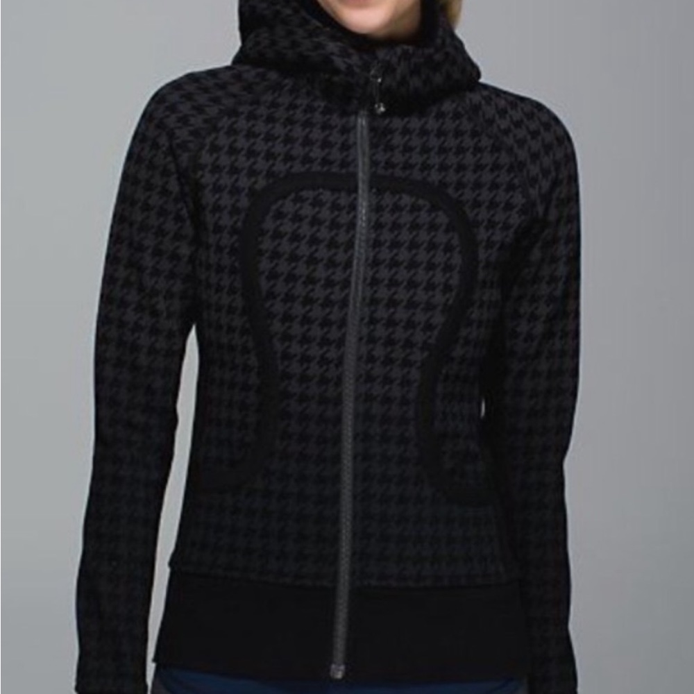 NWT Gradient Houndstooth Lululemon Scuba Hoodie Size 8
